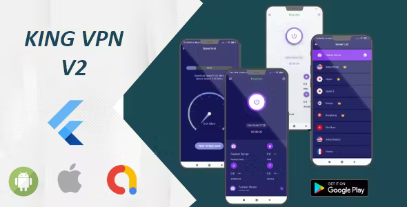 King Vpn Flutter with Unlimited Server