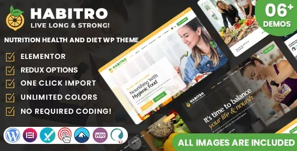 Habitro – Nutrition Health and Diet WordPress Theme 2.0