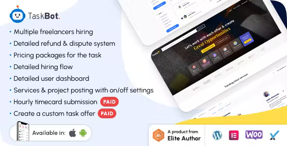 Taskbot – A Freelancer Marketplace WordPress Plugin 6.2