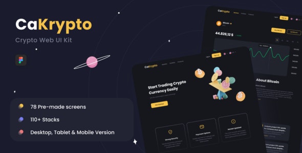 CaKrypto – Crypto Web UI Kit