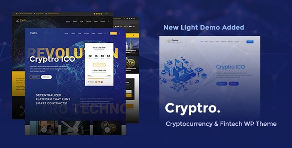 Cryptro – Crypto, NFT, Blockchain, Bitcoin WordPress 1.4.5