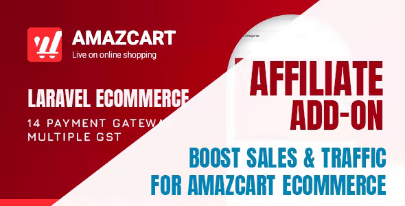 Affiliate add-on | AmazCart Laravel Ecommerce System CMS 2.0
