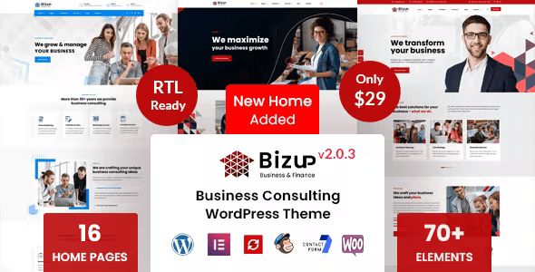 Bizup – Business Consulting WordPress Theme 2.1.6