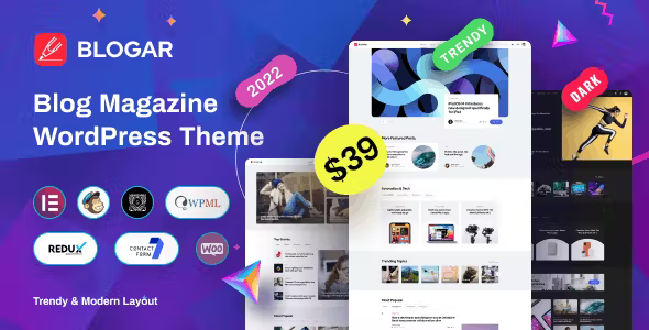 Blogar – Blog WordPress Theme 1.3.1