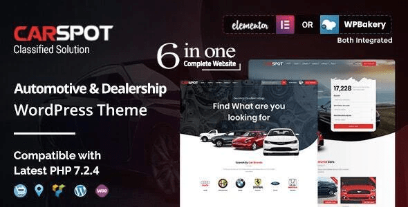 CarSpot – Dealership WordPress Classified Theme  2.4.2