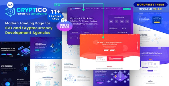 Cryptico – ICO Crypto Landing & Cryptocurrency WordPress Theme​​ 1.4.15