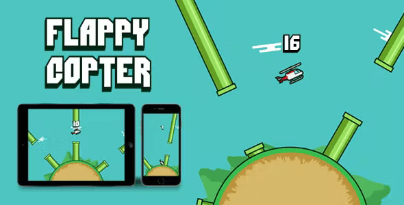Flappy Copter – HTML5 Game 1.4