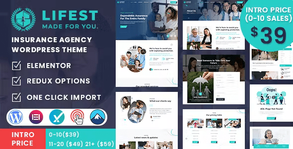 Lifest – Insurance Agency WordPress Theme 1.5