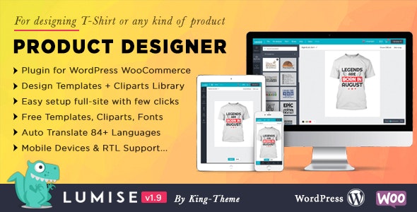 Product Designer for WooCommerce WordPress | Lumise 2.0.6