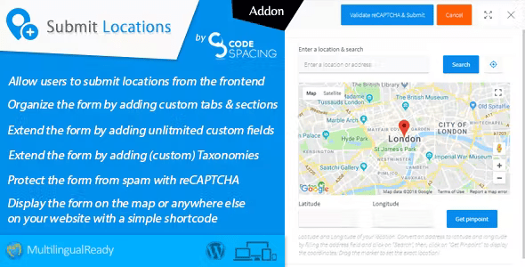 Progress Map, Submit Locations – WordPress Plugin 2.1