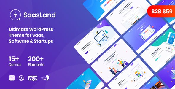 Saasland – Saas, Startup, Technology & IT Solutions WordPress Theme 3.6.9