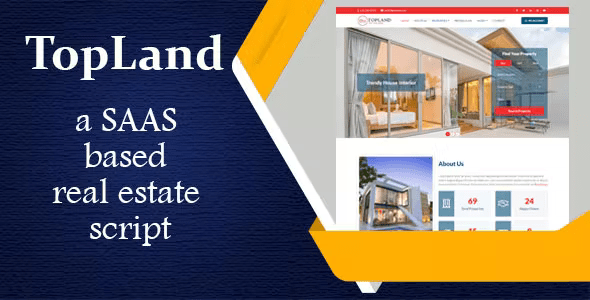 TopLand – Laravel real estate agency portal with saas 4.0