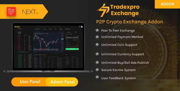 Tradexpro P2P – Peer To Peer Crypto Exchange Addon 1.4