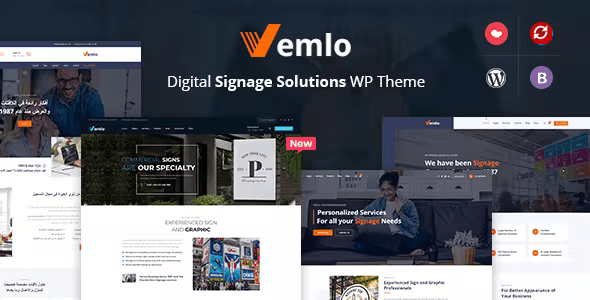 Vemlo – Digital Signage Services WordPress Theme 3.4