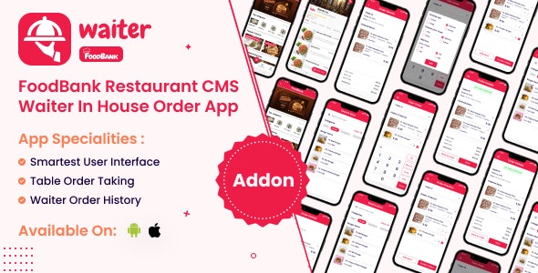FoodBank – Table Order/Waiter Point Of Sale (POS) App