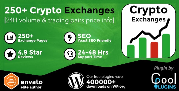 Cryptocurrency Exchanges List Pro – WordPress Plugin 2.8.7
