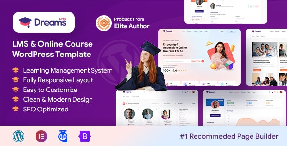 Dreams LMS – Learning Management System & Online Courses WordPress Theme 1,1.5