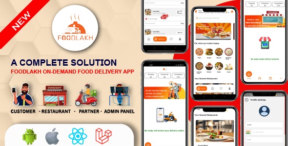 Food Mobile App | UberEats Clone | Food Delivery App |  Restaurant Delivery App | FoodLakh