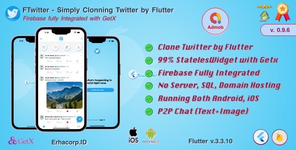 FTwitter – Clone Simply Twitter Flutter App with Multi Payments | Firestore | GetX