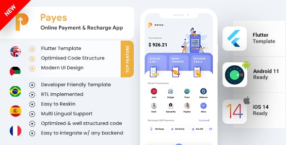 2 App Template| Online Bill Payment App| Recharge App| Booking App| Wallet App| Payes