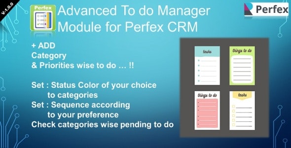 Advanced To do Manager Module for Perfex CRM 1.0.4