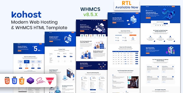 Kohost – Modern Web Hosting & WHMCS Template 10.2.0