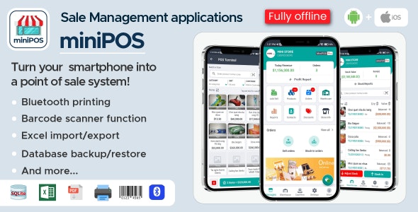 MiniPOS Offline –  Xamarin.Forms Mobile POS Application with License System