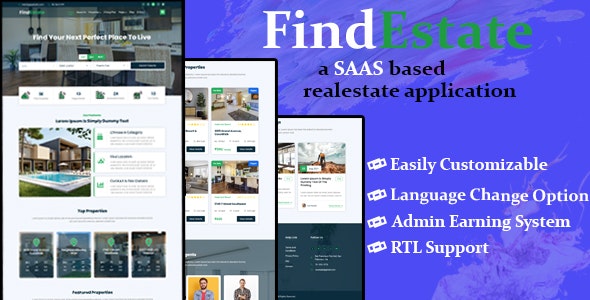 FindEstate – Laravel Real Estate Listing CMS with SaaS 4.0
