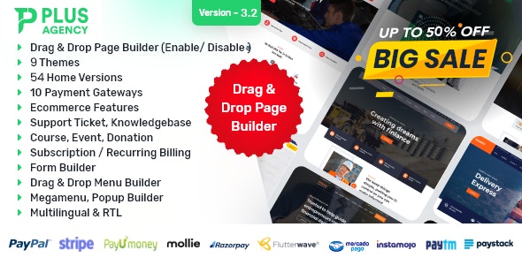 PlusAgency – Multipurpose Website CMS / Business CMS 3.4