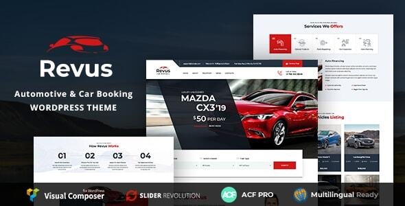 Revus – Automotive & Car Rental WordPress Theme 4.0.0