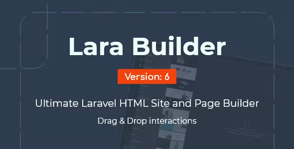LaraBuilder – Laravel Drag&Drop SaaS HTML site builder 6.7