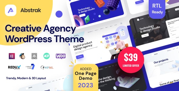 Abstrak – Agency & Portfolio WordPress Theme 1.5.2