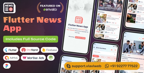 Flutter News App – Android & iOS with Admin Panel 2.1