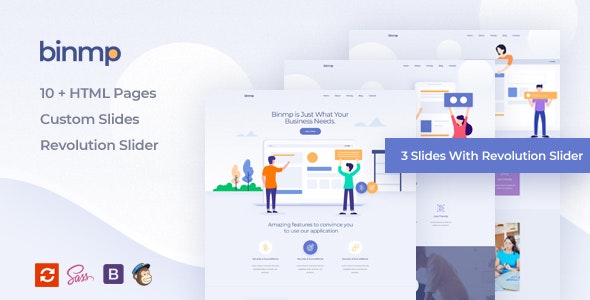 Binmp – App and Software Landing HTML Template