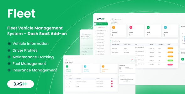 Fleet Vehicle Management System – Dash SaaS Add-on 3.8