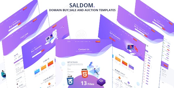 Saldom – Domain Sale And Auction HTML Templates