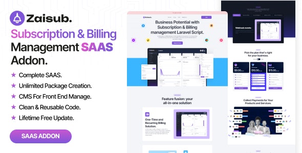 Zaisub – Subscription & Billing management SAAS Addon. 1.9