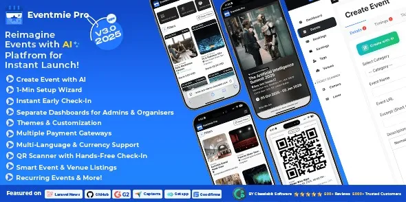 Eventmie Pro 3.0 – Event Ticket Selling & Management Multi-vendor Platform | Create Event with AI