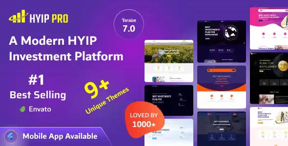 HYIP PRO – A Modern HYIP Investment Platform 8.1