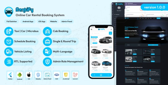 Rentify – Online Car Rental Booking System Full Solution 1.3