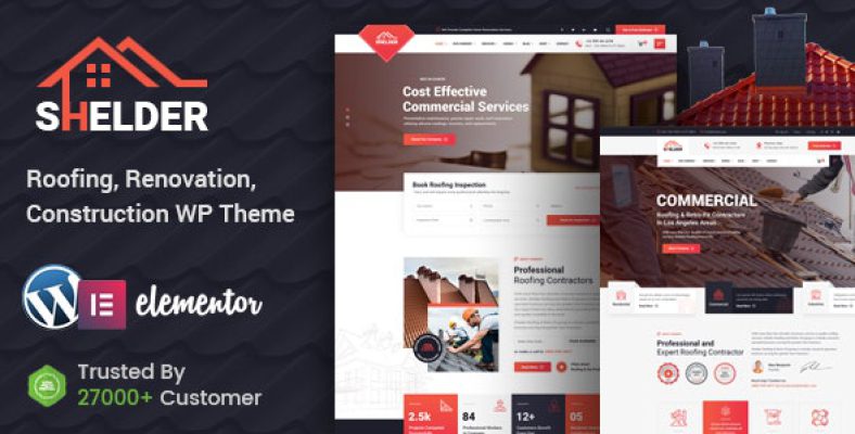Shelder – Roofing Services WordPress Theme + RTL 2.5