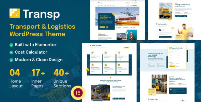 Transp – Transport Courier  Logistics  WordPress Theme