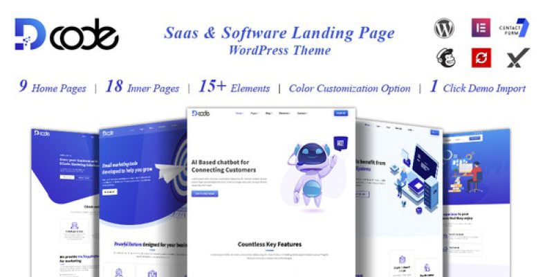 DCode – SaaS Landing Page WordPress Theme
