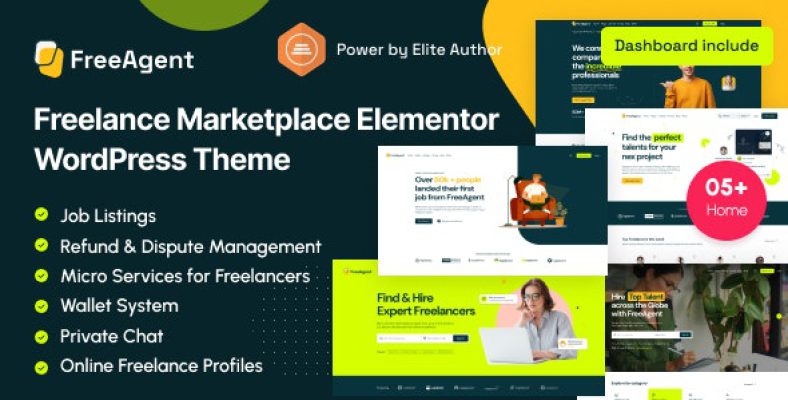 FreeAgent – Freelance Marketplace Elementor WordPress Theme 3.1.8
