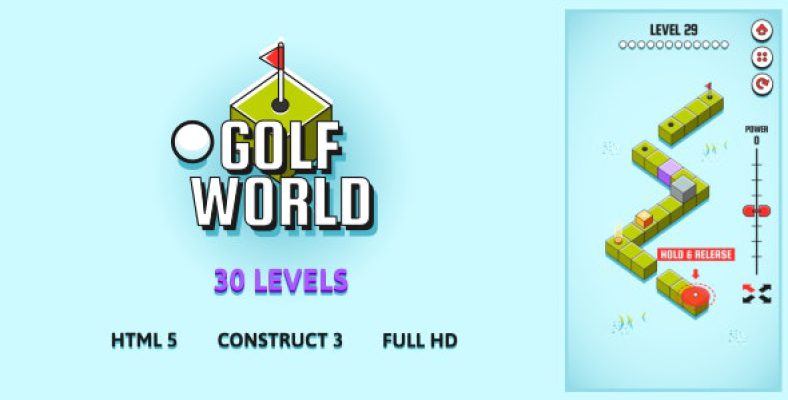 Golf World – HTML5 Game (Construct3)