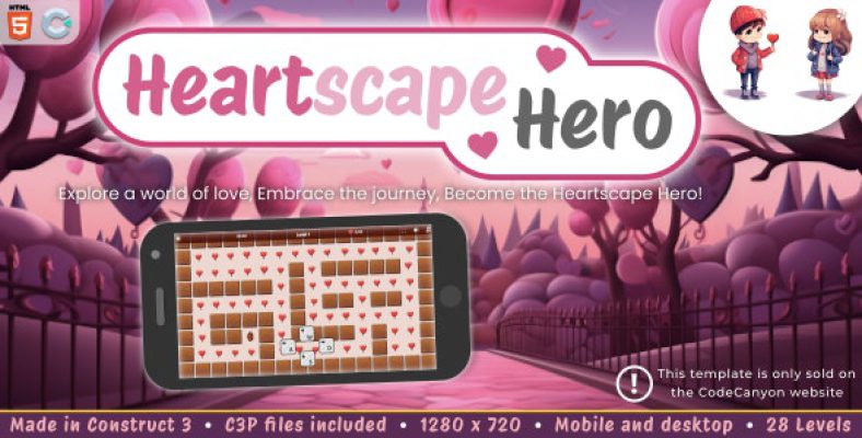 Heartscape Hero – HTML5 Maze game