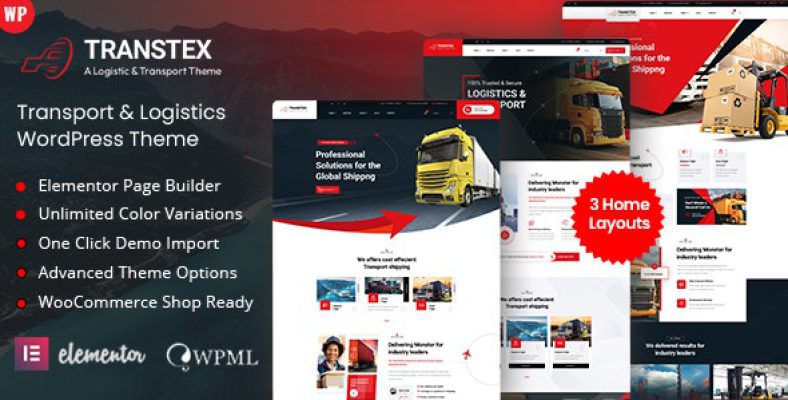 Transtex – Transport  Logistics WordPress Theme