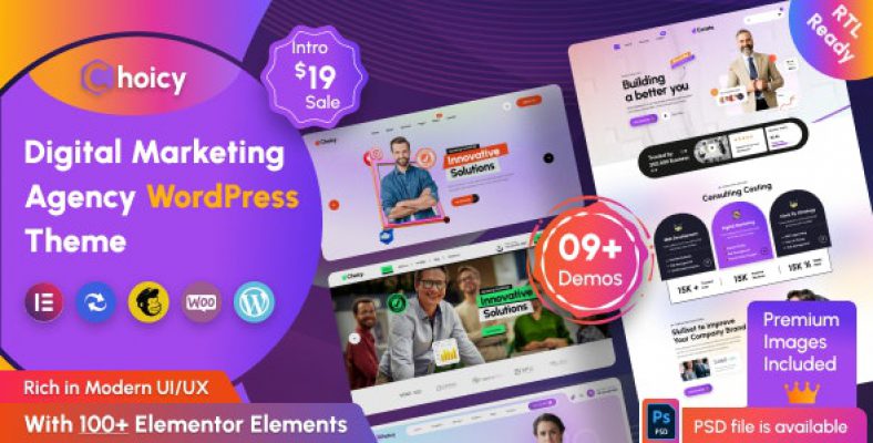 Choicy – Digital Marketing Agency WordPress Theme 2.0.5