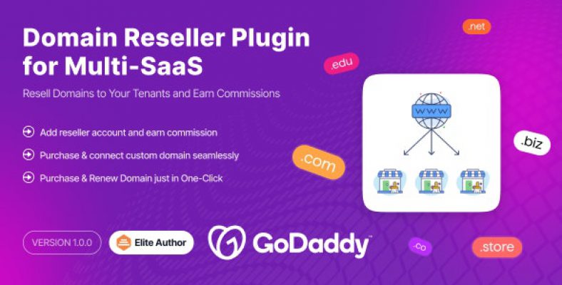 Domain Reseller Plugin – MultiSaas – Multi-Tenancy Multipurpose Website Builder (SAAS)