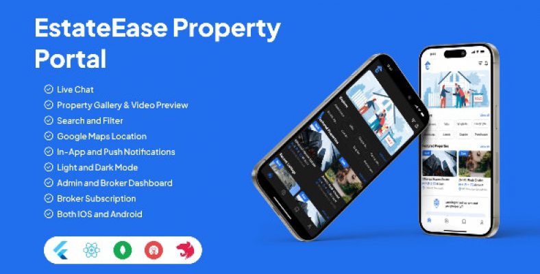EstateEase: Property Portal Mobile App with Enhanced Admin and Broker Dashboards